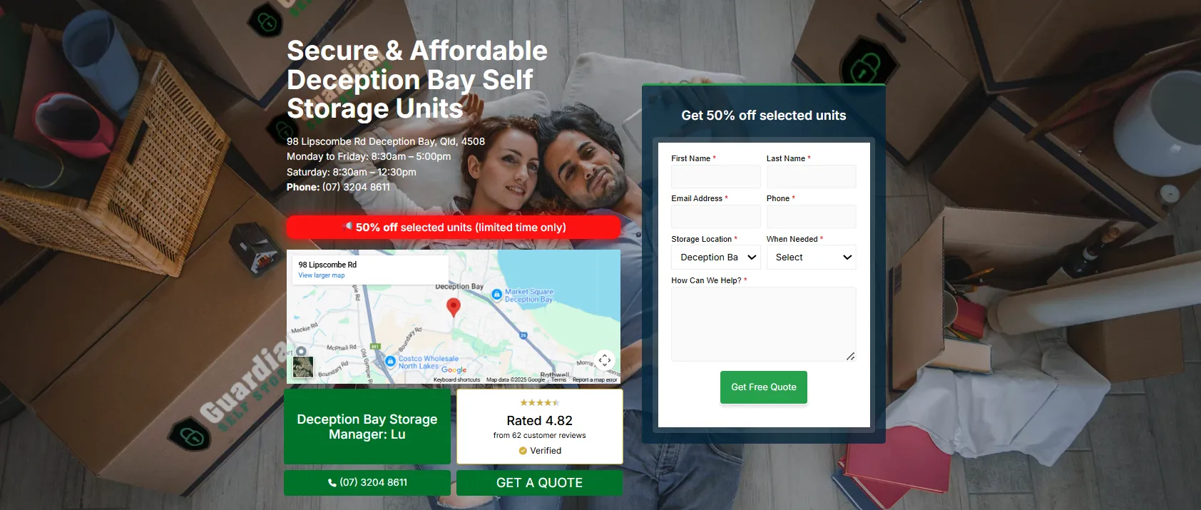 50% Off Selected Storage Units in Deception Bay