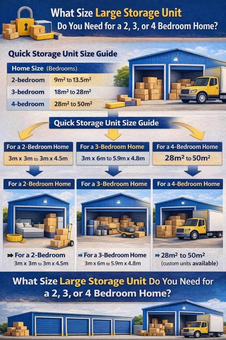 What Size Large Storage Unit Do You Need for a 2, 3, or 4 Bedroom Home?