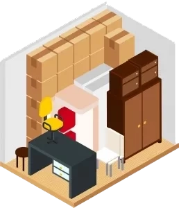 3m by 3m storage unit