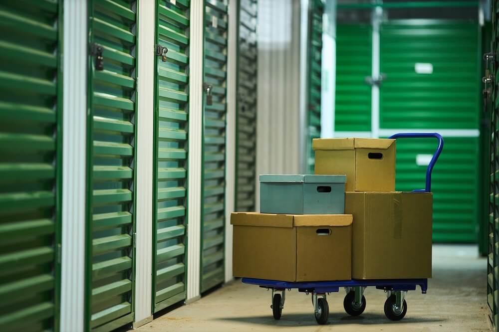 Customer accessing a storage facility
