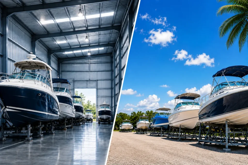 Boat Storage Made Simple: Indoor vs Outdoor – What’s Actually Better?